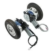 Student assembling motors and wheels
